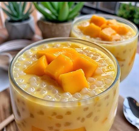 Mango with milk and honey 